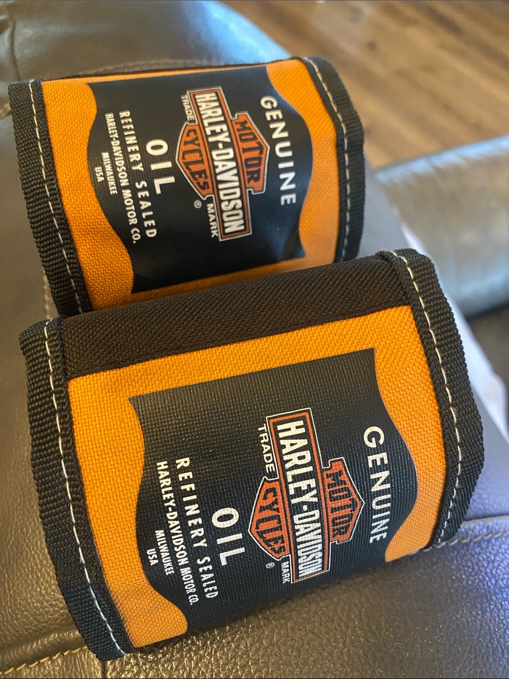 Harley Davidson Oil Can Koozie Wrap